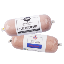 Noordertrots fijne leverworst, boeren leverworst of Kroon pittige leverworst